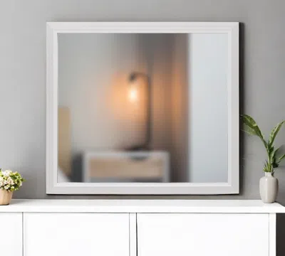 Hivvago 35" White Framed Dresser Mirror