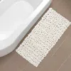Hivvago 35" White Spa Pebbles Non Slip Bathtub Mat In White