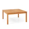 Hivvago 35.5 Inches Patio Solid Acacia Wood Coffee Table Side Table