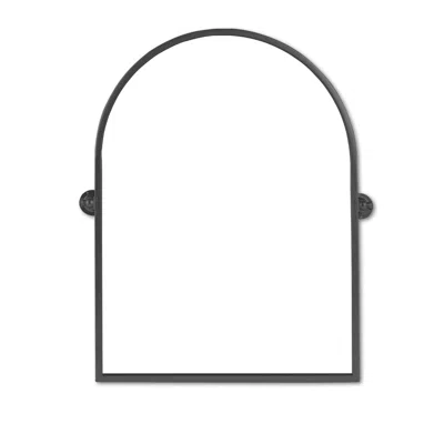 Hivvago 36" Black Arch Metal Framed Standing Mirror
