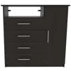 Hivvago 36" Black Manufactured Wood Four Drawer Combo Dresser In Black