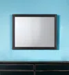 Hivvago 36" Black Wood Framed Mounted Dresser Mirror In Black