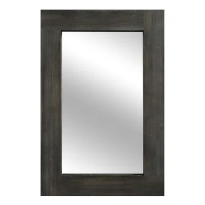 Hivvago 36" Brown Wood Framed Standing Mirror In Black