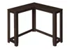 Hivvago 36" Espresso Solid Wood Distressed Corner Console Table In Black