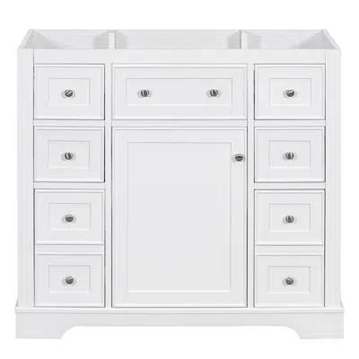 Hivvago 36 Inch Bathroom Vanity Base - White