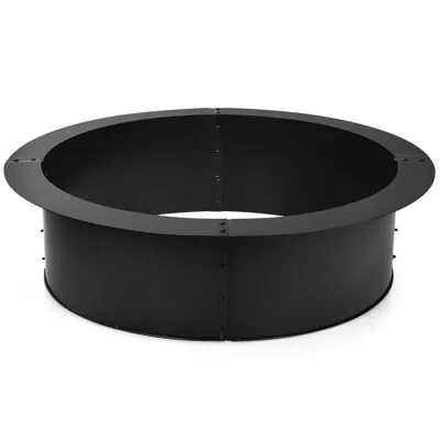 Hivvago 36 Inch Round Steel Fire Pit Ring Line For Outdoor Backyard In Black