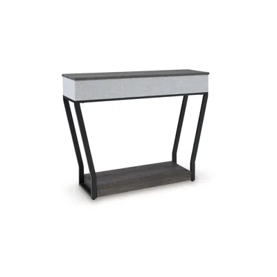 Hivvago 36 Inch Seme Console Table, Wireless Charging, Built In Speakers, Gray