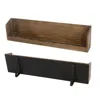 Hivvago 36 Inch Wine Rack Display Shelf Set Of 2, Rectangular, Brown Wood, Black In Brown