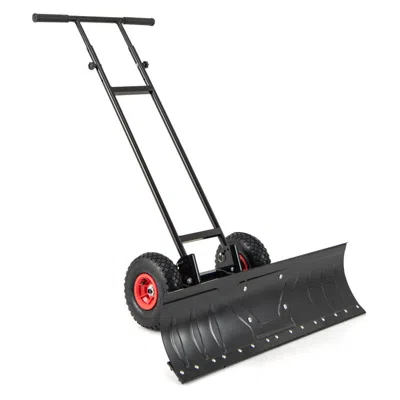 Hivvago 36 Inches Snow Shovel With Wheels And Adjustable Angle