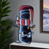 Hivvago 36" White And Red Acrylic Christmas Snowman Tabletop Sign With Led In Blue