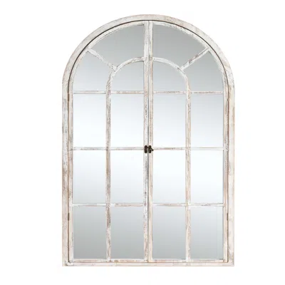 Hivvago 36" White Arch Wood Framed Standing Mirror
