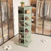 Hivvago 360 Degree Green Rotating Shoe Cabinet With 6 Layers