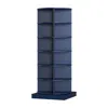 Hivvago 360 Degree Smoke Blue Rotating Shoe Cabinet With 6 Layers