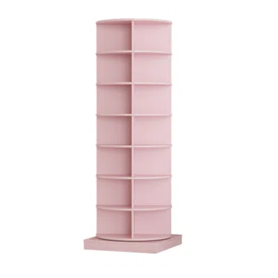 Hivvago 360 Degree Pink Rotating Shoe Cabinet With 7 Layers