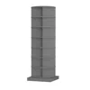 Hivvago 360 Degree Rotating Shoe Cabinet Grey Finish In Multi