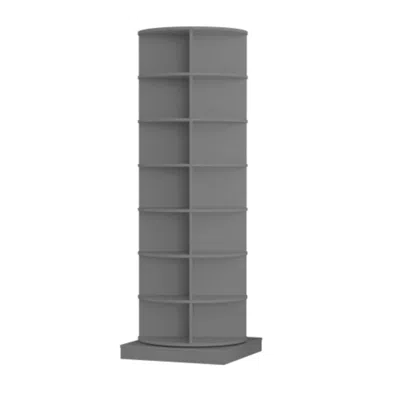 Hivvago 360 Degree Rotating Shoe Cabinet Grey Finish In Multi