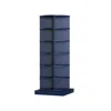 Hivvago 360 Degree Smoke Blue Rotating Shoe Cabinet With 6 Layers In Blue