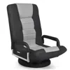Hivvago 360-degree Swivel Gaming Floor Chair With Foldable Adjustable Backrest-gray