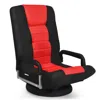 Hivvago 360-degree Swivel Gaming Floor Chair With Foldable Adjustable Backrest-red
