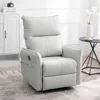 Hivvago 360 Degree Swivel Rocker Recliner Chair With Side Pocket In Gray