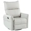 Hivvago 360 Degree Swivel Rocker Recliner Chair With Side Pocket In Gray