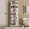 Hivvago 360 Degree White Rotating Shoe Cabinet With 7 Layers In White
