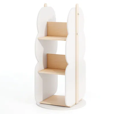 Hivvago 360° Kid's Rotating Bookshelf Toy Storage Organizer With 5 Shelves In White
