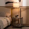 Hivvago 360â° Rotatable Floor Lamp With End Table And Usb Charging Ports