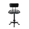 Hivvago 37" Black Iron Low Back Bar Height Bar Chair In Black