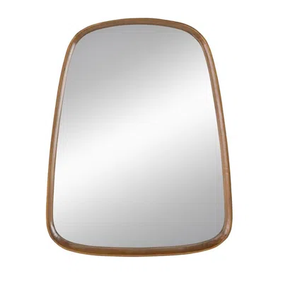 Hivvago 37" Brown Novelty Wood Framed Accent Mirror