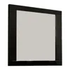 Hivvago 37 Inch Rectangular Mirror With Wooden Frame, Black