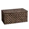Hivvago 38" Brown Manufactured Wood And Metal Rectangular Coffee Table In Brown