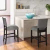 Hivvago 38.5/43.5 Inch Set Of 2 Counter Height Chairs With Solid Rubber Wood Frame-s