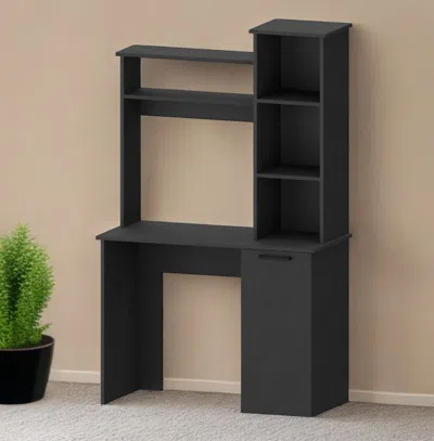 Hivvago 39" Black Computer Desk With Hutch