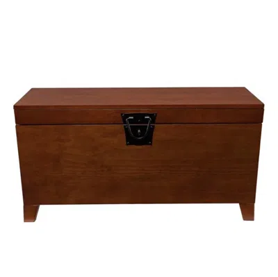 Hivvago 39" Brown Manufactured Wood And Metal Rectangular Coffee Table