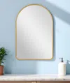 Hivvago 39" Gold Arch Metal Framed Bathroom Vanity Mirror In Gold