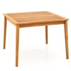Hivvago 39 Inch Acacia Wood Dining Square Bistro Table With 1.96 Inch Umbrella Hole