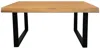 Hivvago 39" Natural And Black Solid Wood And Iron Square Distressed Coffee Table In Neutral