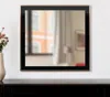 Hivvago 39" Rose Gold And Black Wood And Metal Framed Accent Mirror In Black