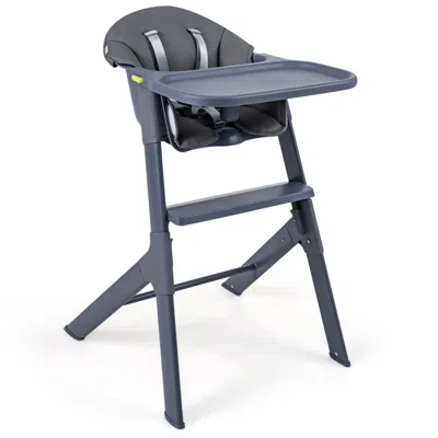 Hivvago 3-in-1 Washable Baby High Chair With Tray Footrest-gray
