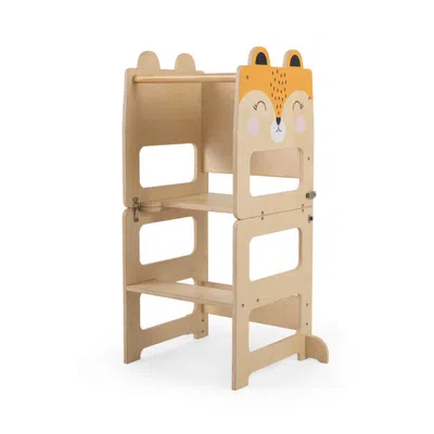 Hivvago 3-in-1 Wooden Kids Toddler Kitchen Step Stool With Blackboard In Multi
