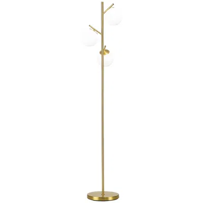 Hivvago 3-light Modern Floor Lamp Tree Style Globe Shades For Home
