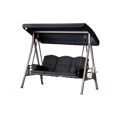 Hivvago 3-seater Garden Swing Chair In Neutral