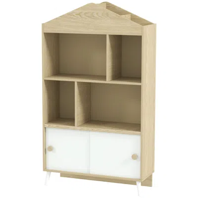 Hivvago 4 Cubby Kids Toy Storage Shelf