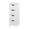 Hivvago 4 Drawers Free Standing Storage Cabinet For Bedroom And Bathroom - White In White