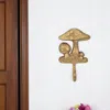 Hivvago 4" Gold Cast Iron Mushroom Wall Hook In Gold