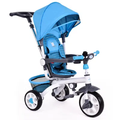 Hivvago 4-in-1 Detachable Baby Stroller Tricycle With Round Canopy -pink