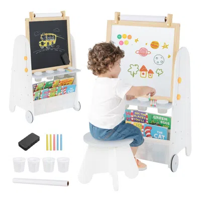 Hivvago 4-in-1 Toddler Activity Table Set With Magnetic Whiteboard And Chalk Board In Multi