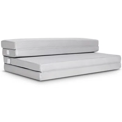 Hivvago 4 Inch Folding Sofa Bed Foam Mattress With Handles-queen Size In Gray