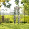 Hivvago 4 Pack 71 X 20 Inches Metal Garden Trellis For Climbing Plants-green